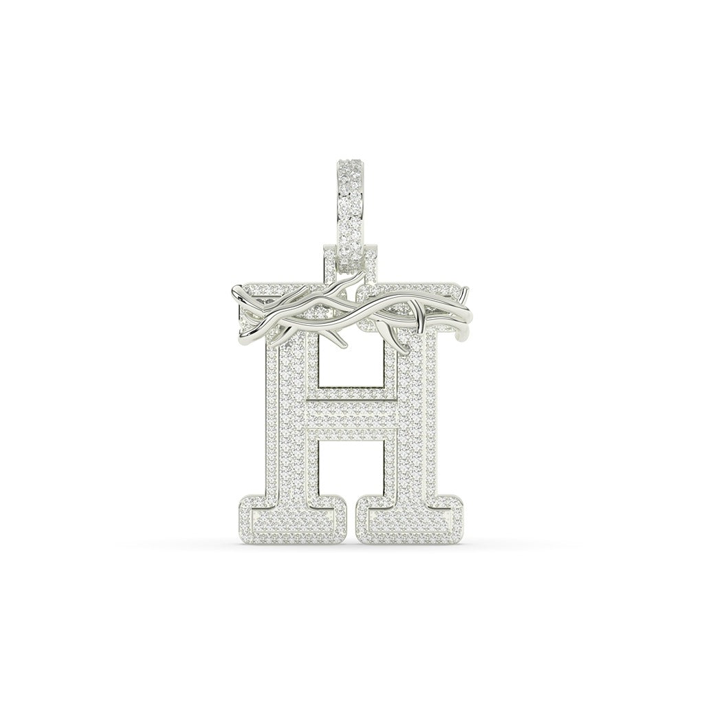 Thorn Crown H Iced Pendant
