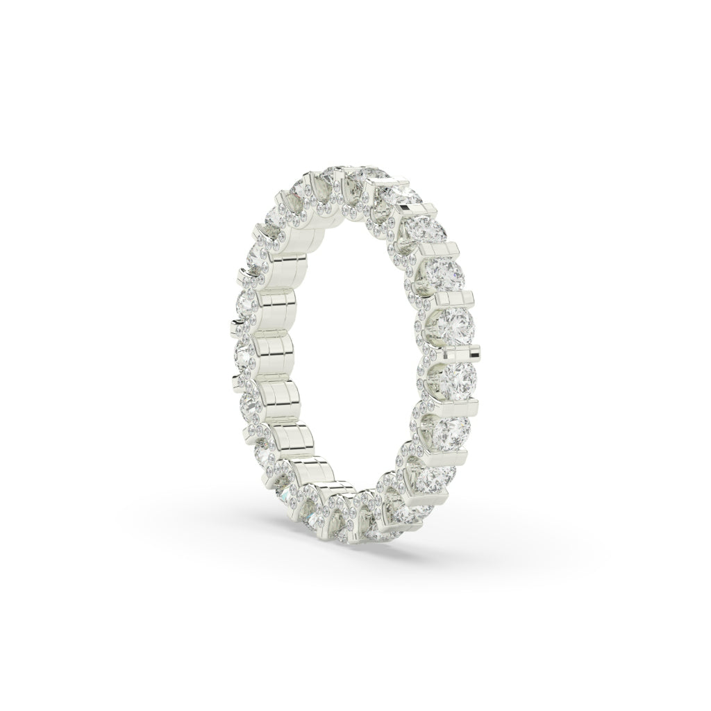 Gold Round Diamond Eternity Band