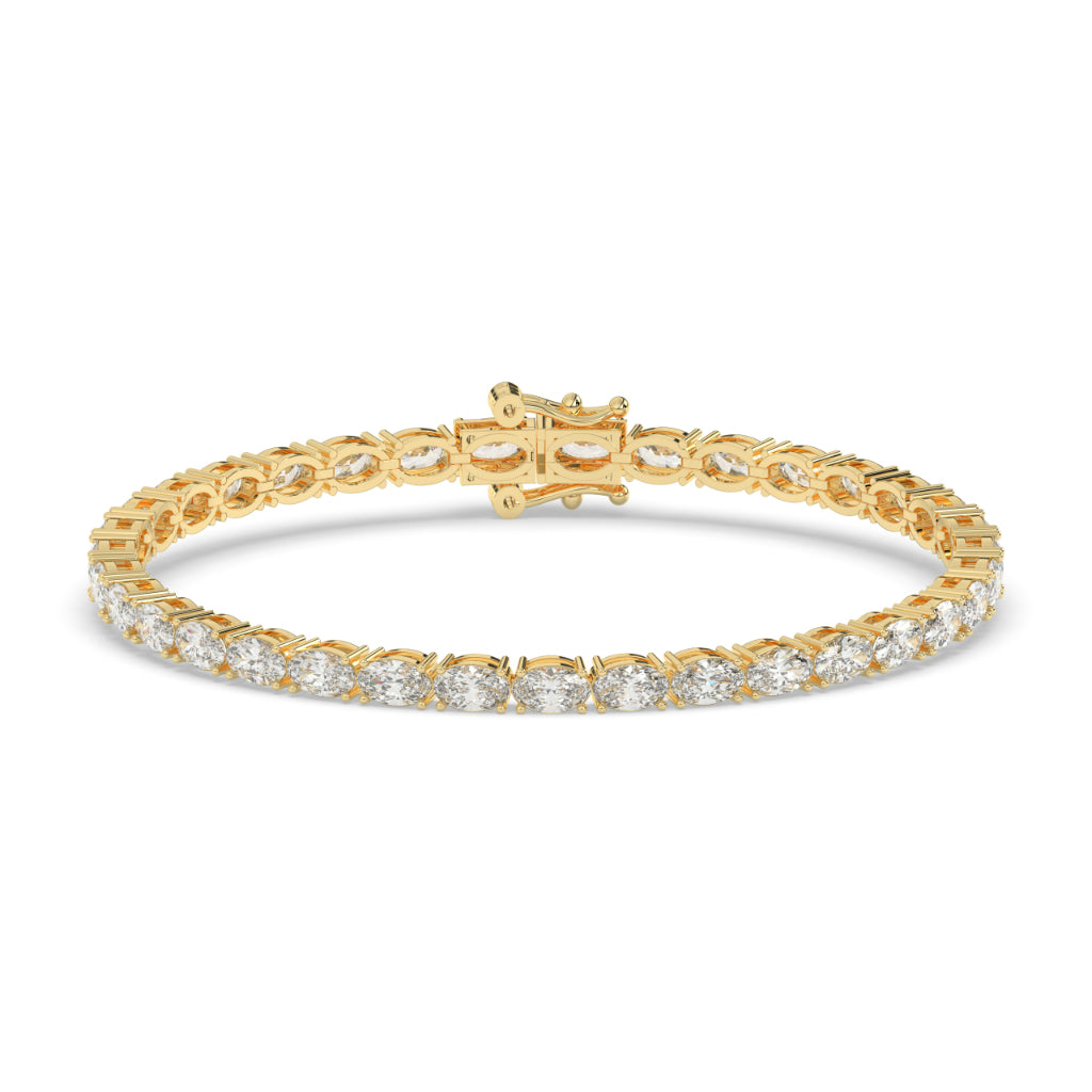 Oval Brilliance Gold Tennis Bracelet