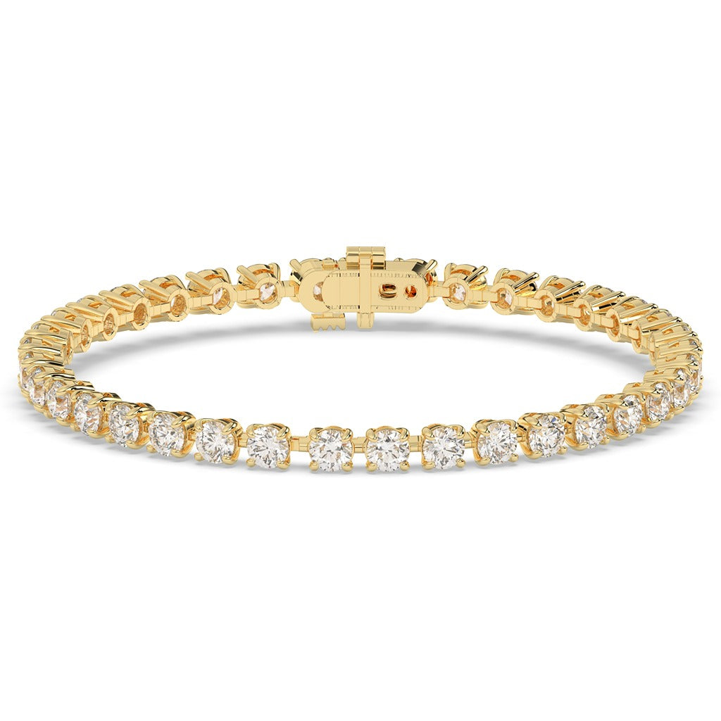 Gold Prong Set Diamond Bracelet