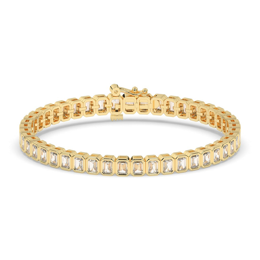 Emerald Cut Diamond Tennis Bracelet