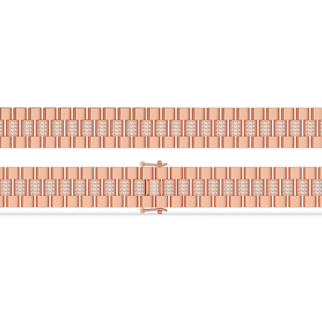 Gold Brick Pavé Shine Bracelet