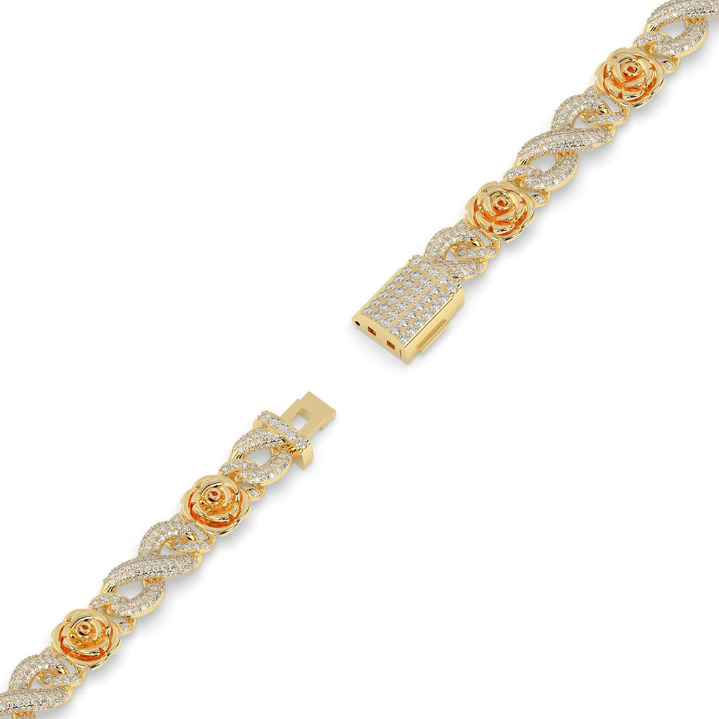 Rose Twist Infinity Diamond Bracelet