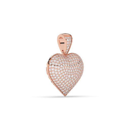 Elegant Gold Heart With Diamonds