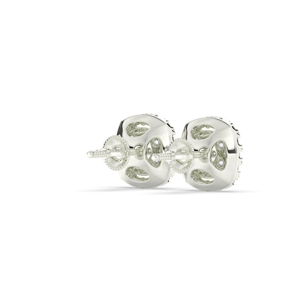 Elegant Halo Sparkle Stud Earrings
