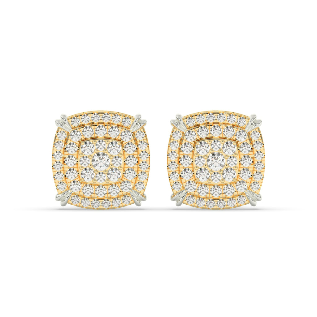Layered Radiance Cushion Studs
