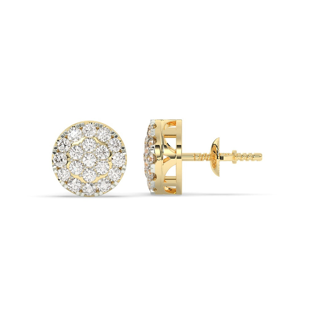 Classic Blooming Diamond Stud Earrings