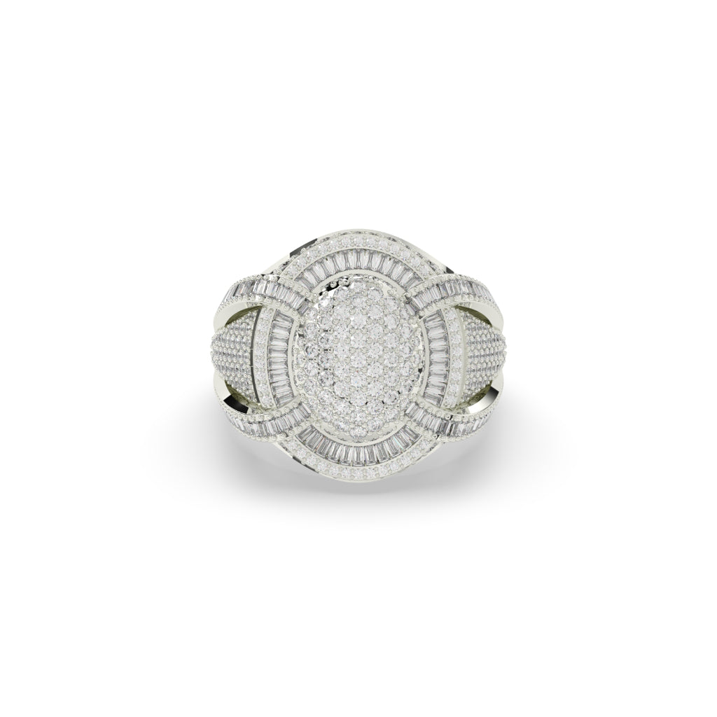 Regal Oval Diamond Statement Ring