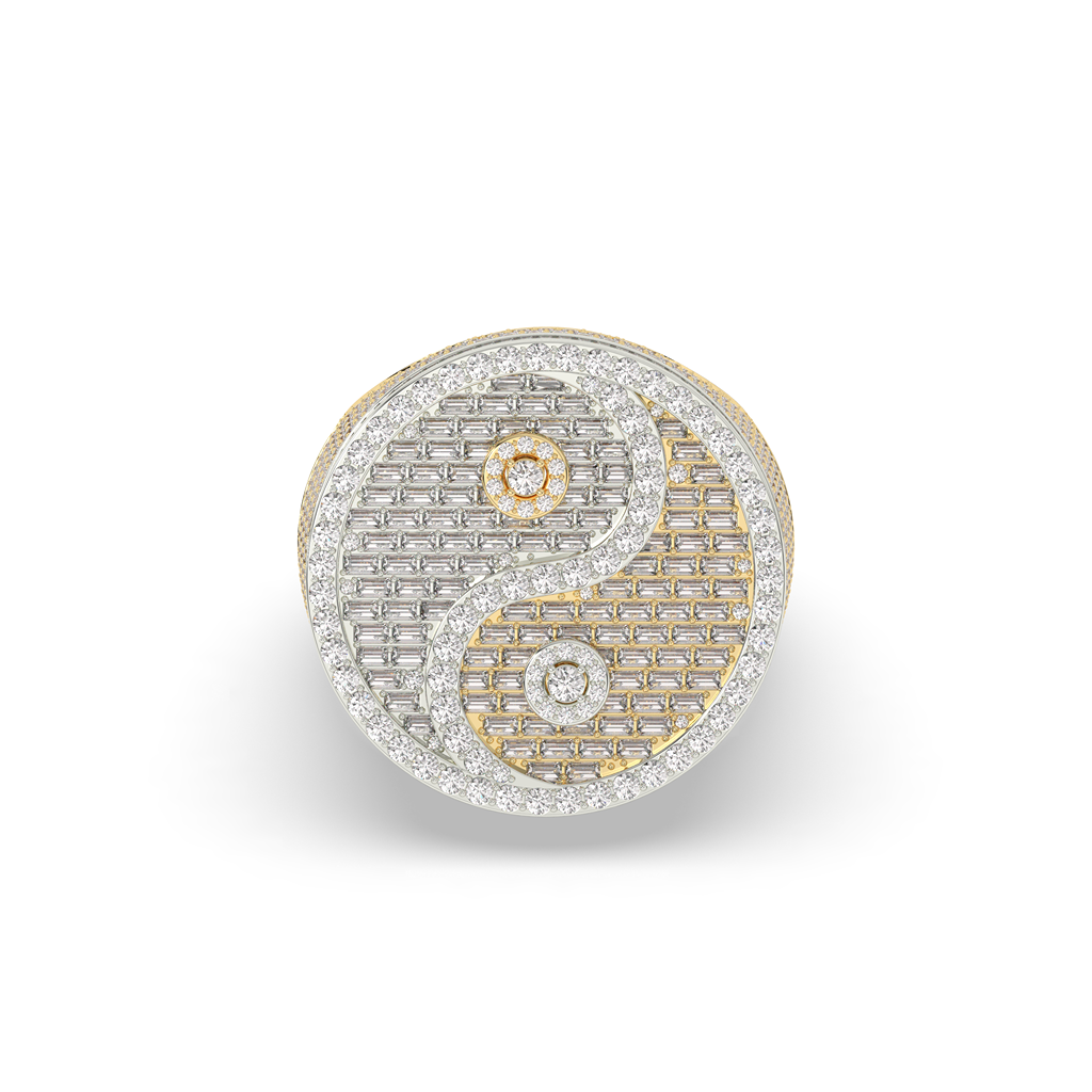 Diamond Yin Yang Power Ring