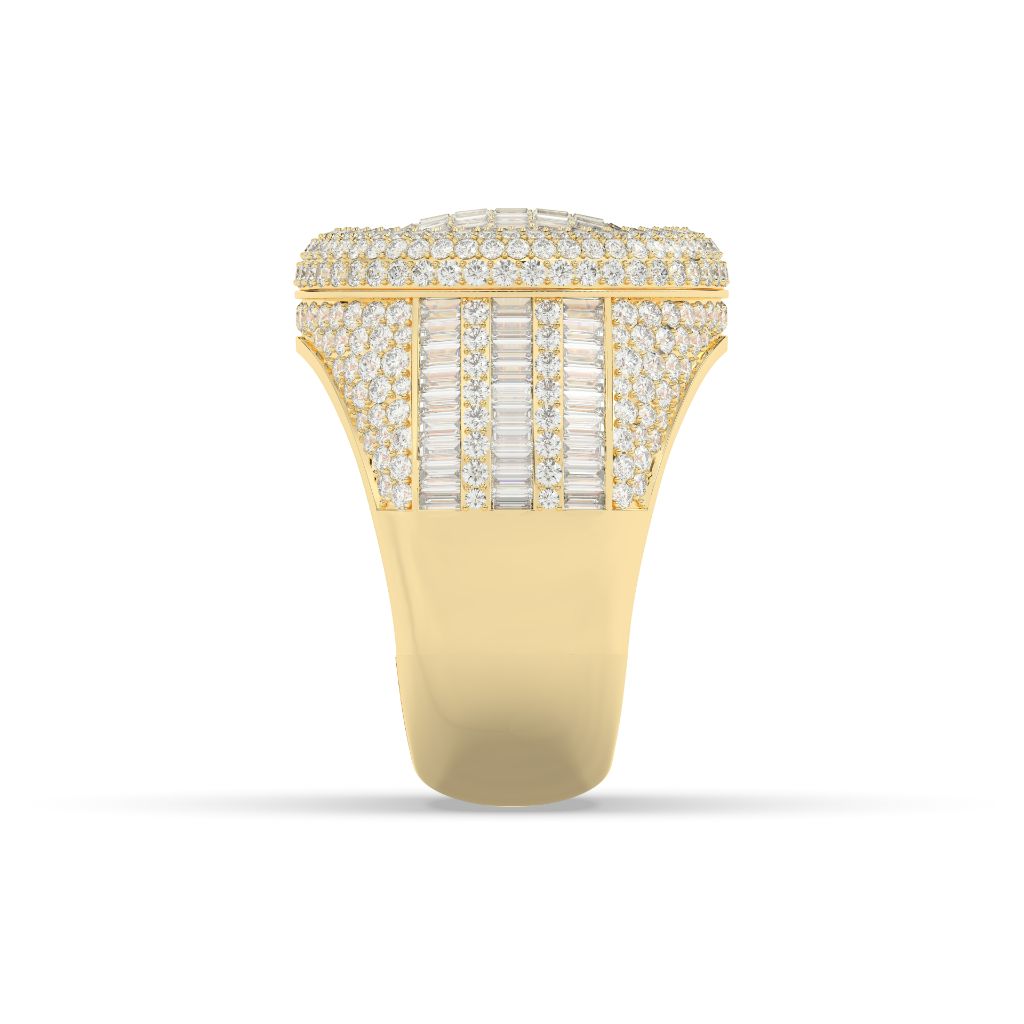 Baguette Frost Circle Crown Ring