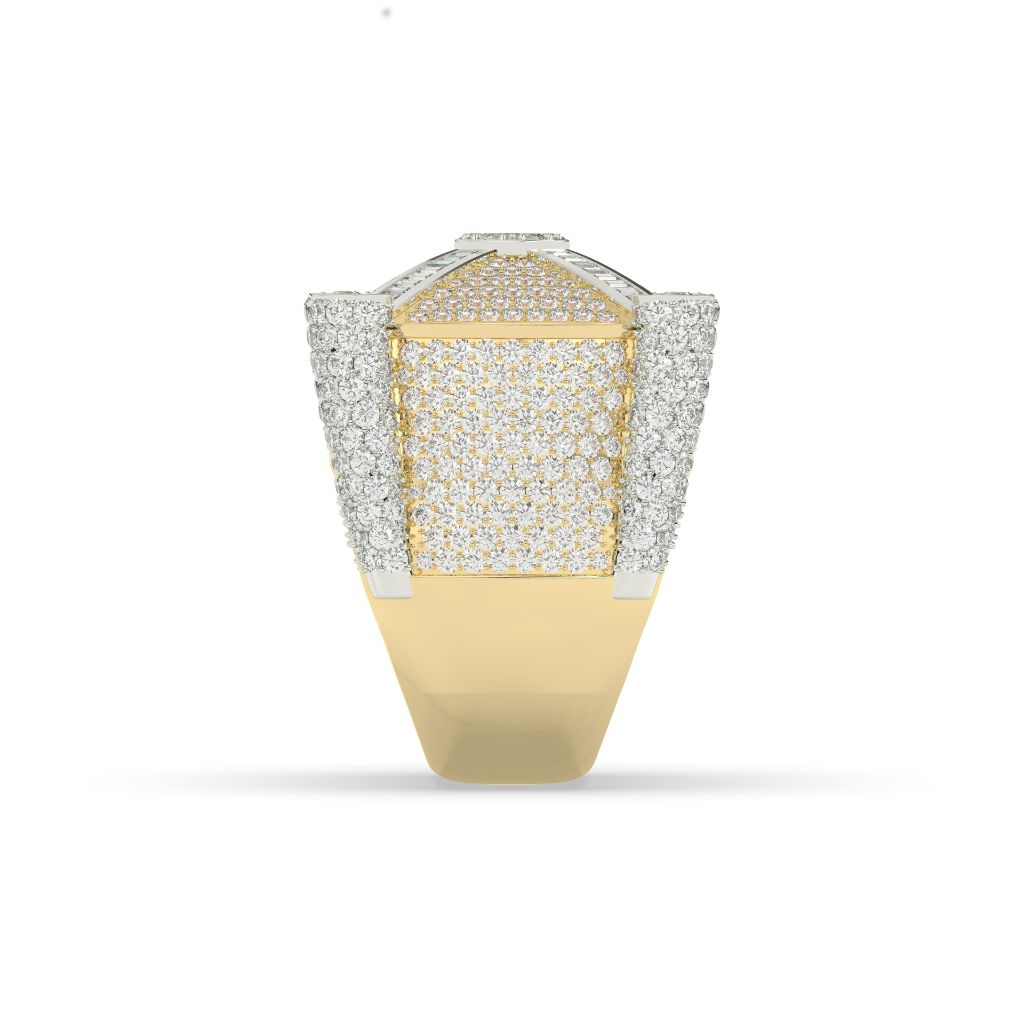 Diamond Crossbeam Power Statement Ring