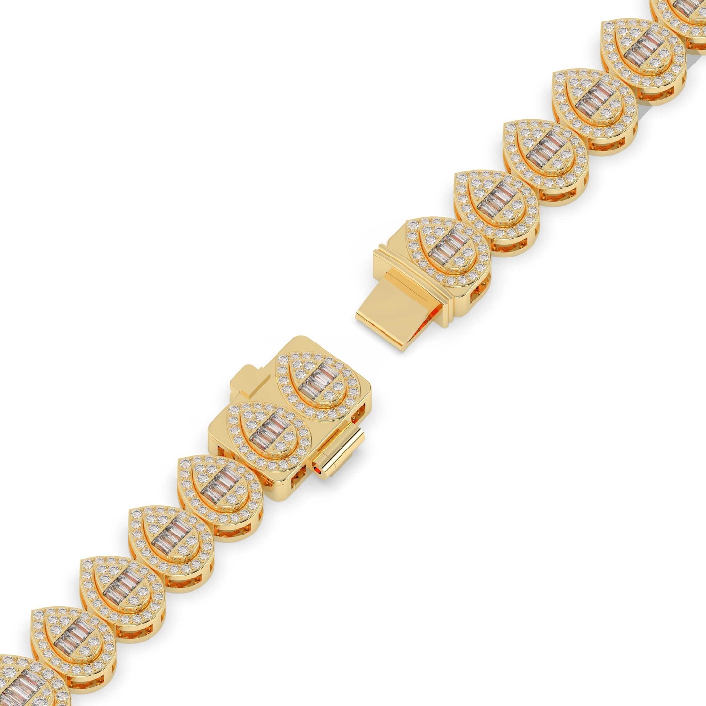 Pear Drop Ice Gold Bracelet