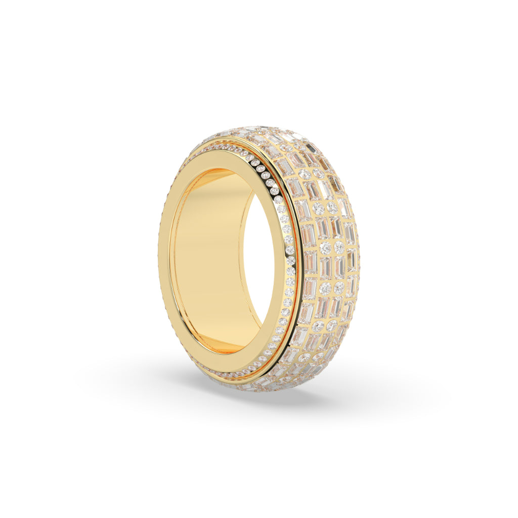 Baguette Shine Wide Diamond Band