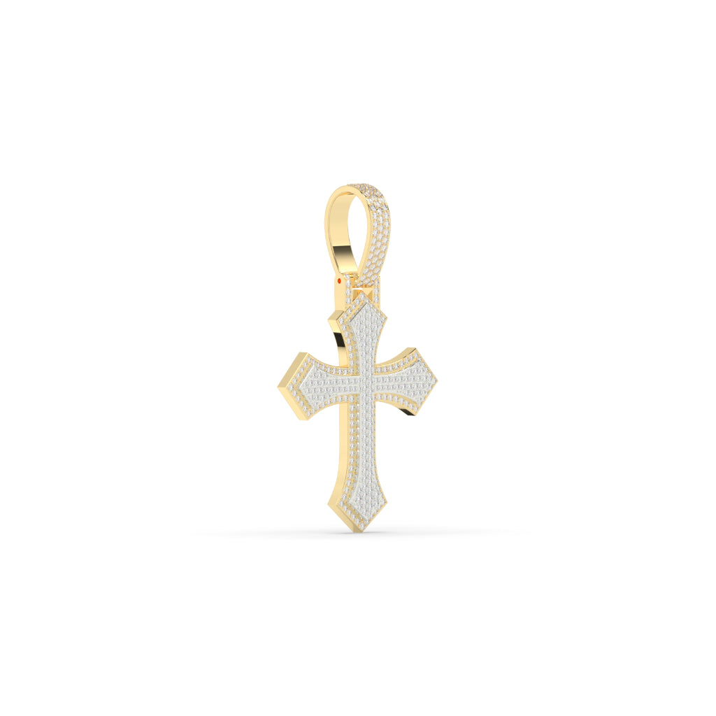 Iced Out Gothic Cross Pendant