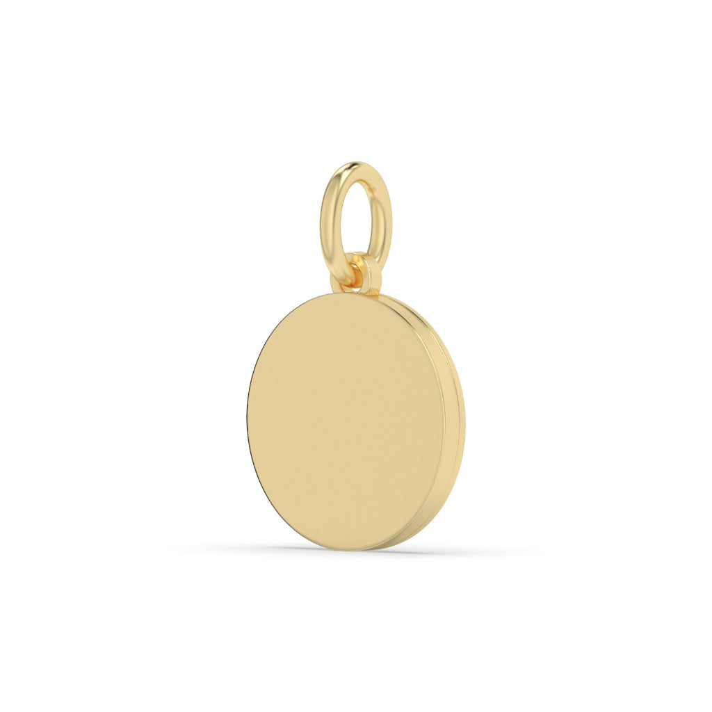 Round Gold Bird Symbol Pendant