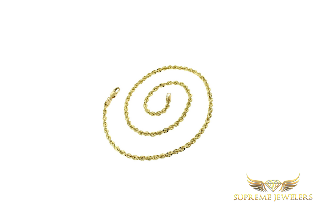 3mm 10K Gold Rope Chain (Hollow)