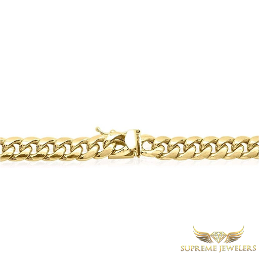 8mm 10K Gold Miami Cuban Link (Hollow)