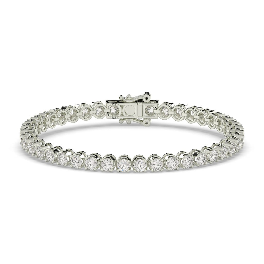 Gold & Diamond Square Cut Bracelet