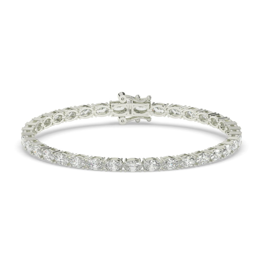 Oval Brilliance Gold Tennis Bracelet