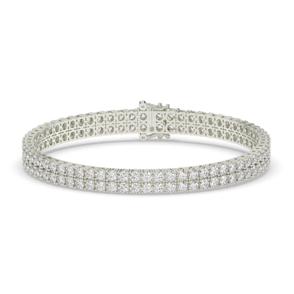 Double Row Diamond Tennis Bracelet