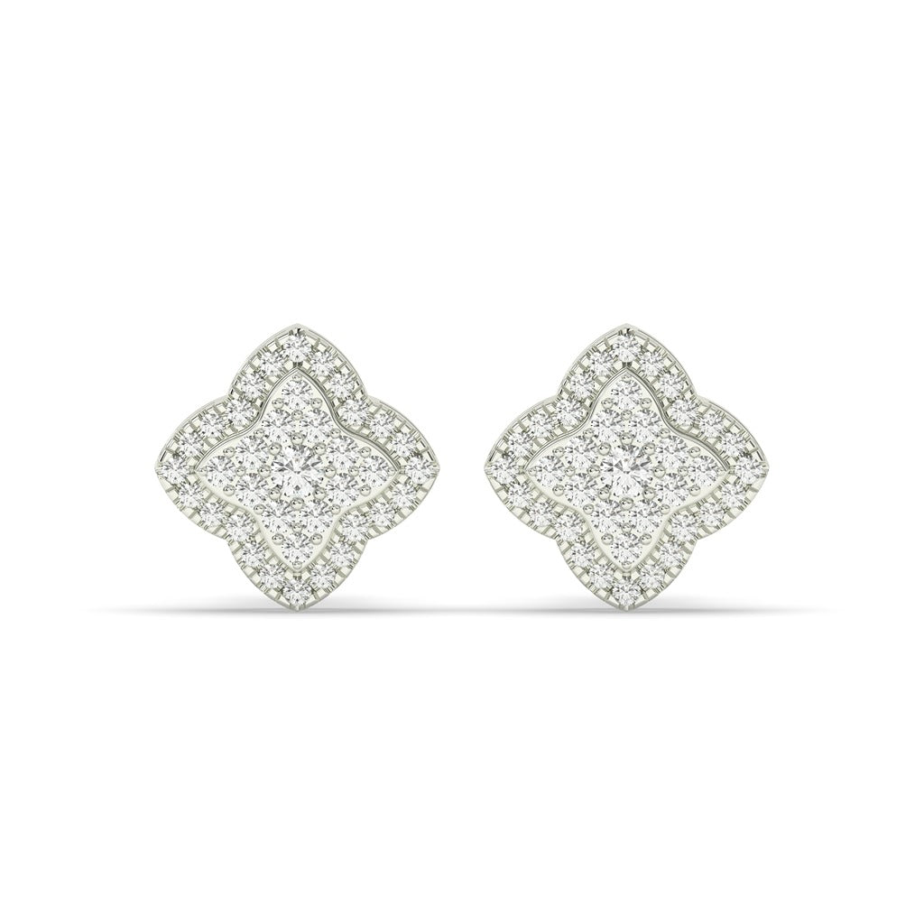 Radiant Quad Sparkle Studs Gold