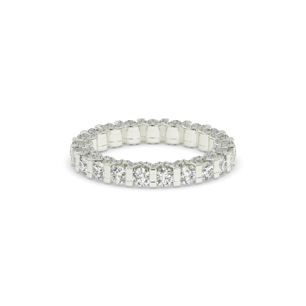 Gold Round Diamond Eternity Band