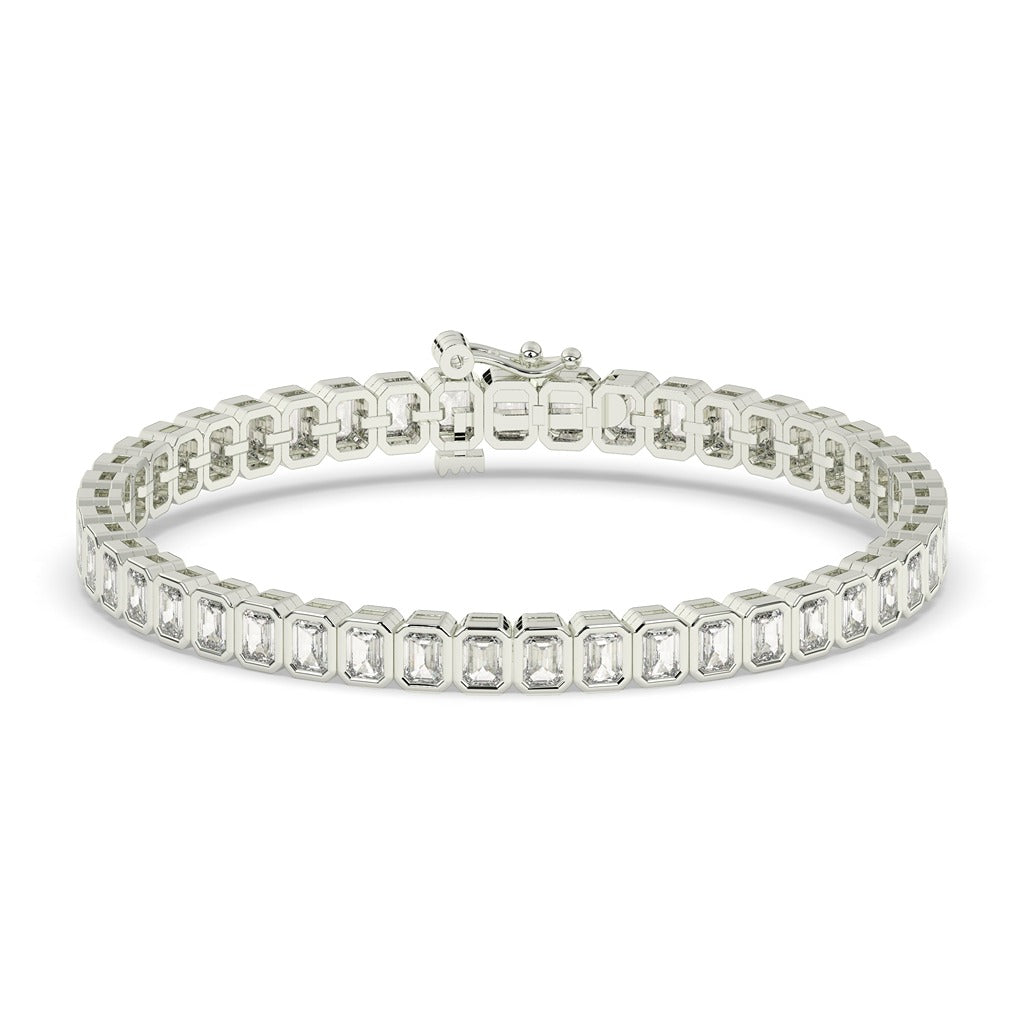 Emerald Cut Diamond Tennis Bracelet