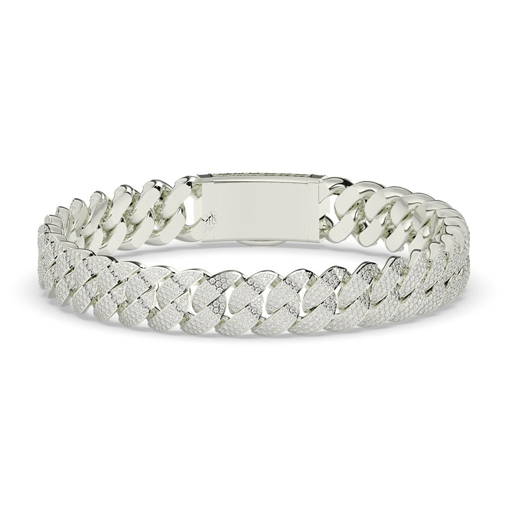 Slim Iced Cuban Link Bracelet