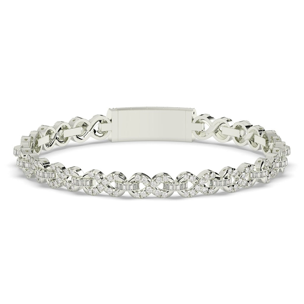 Infinity Twist Diamond Link Bracelet