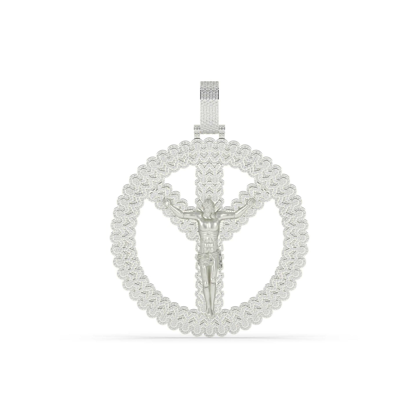 Jesus Peace Sign Gold Pendant