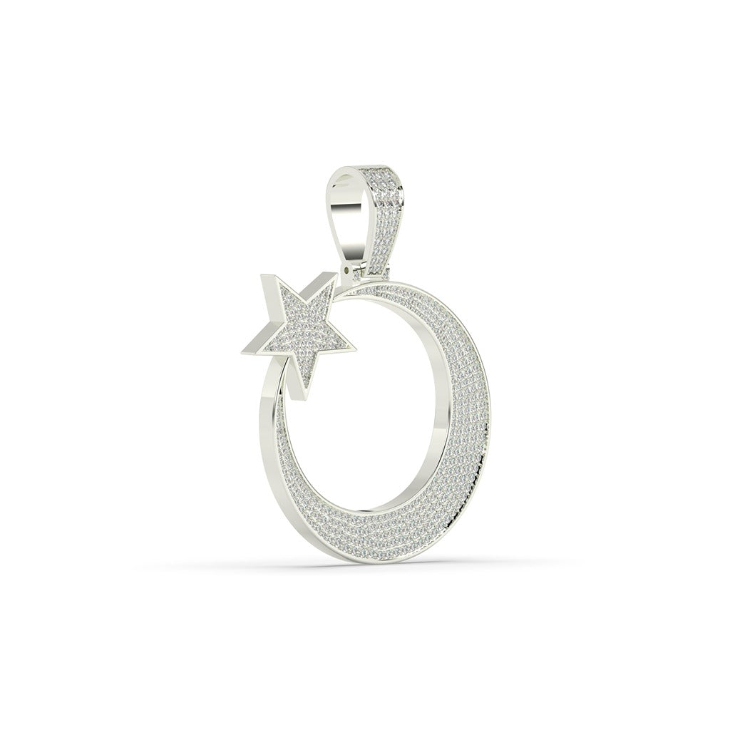 Golden Moon and Star Charm