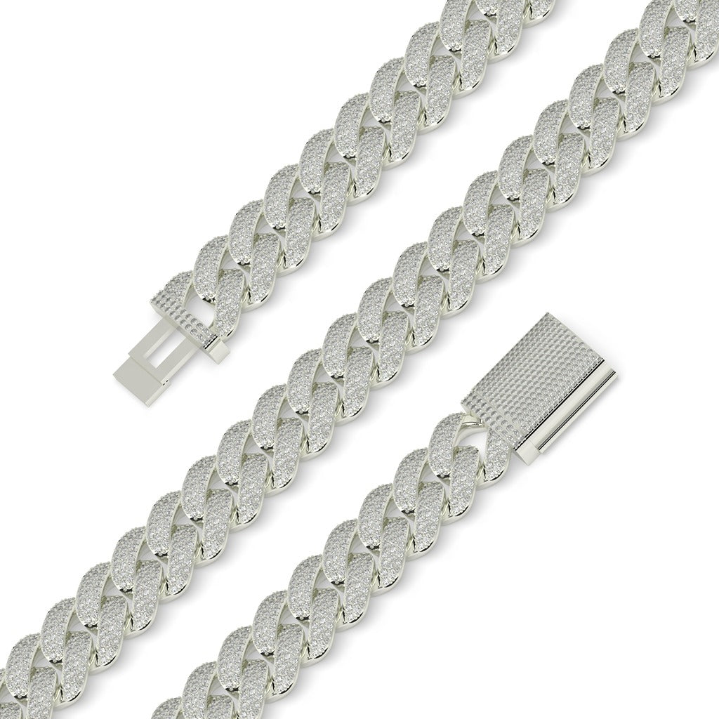 Dual Shine Diamond Cuban Necklace