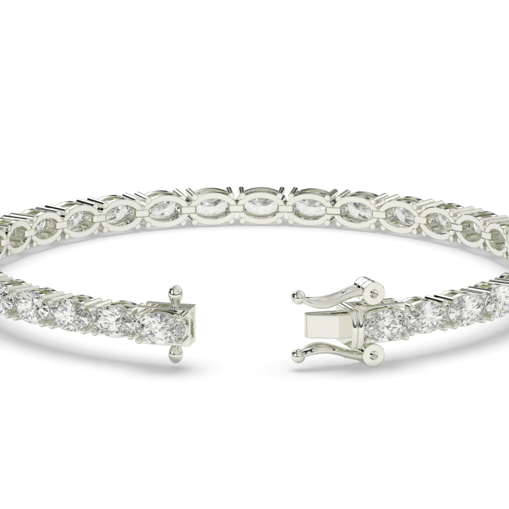 Oval Brilliance Gold Tennis Bracelet