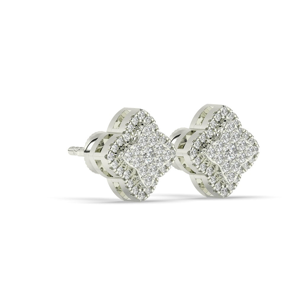 Radiant Quad Sparkle Studs Gold