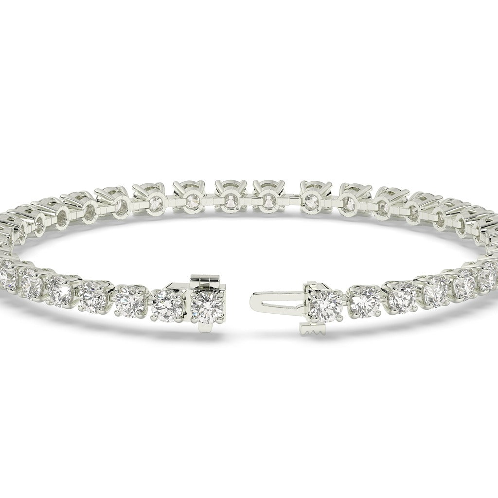 Gold Prong Set Diamond Bracelet