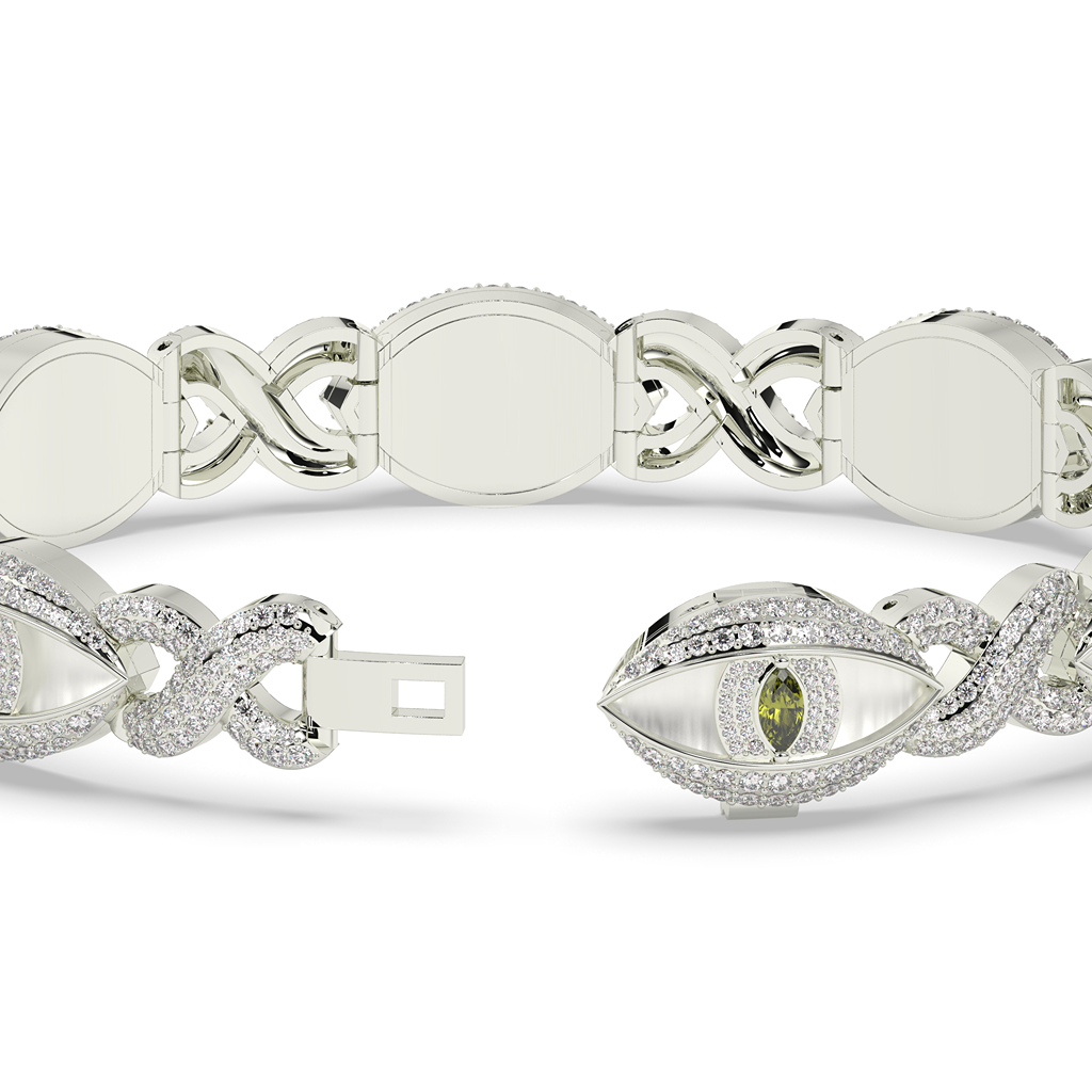 Evil Eye Infinity Diamond Bracelet