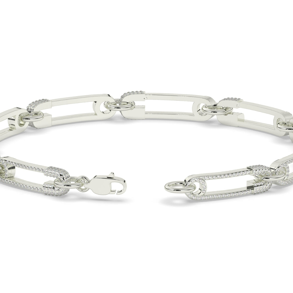 Glamorous Rectangular Chain Link Bracelet