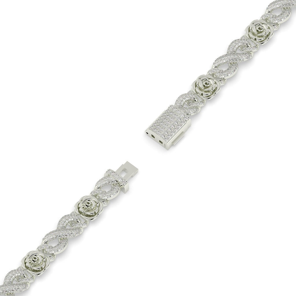 Rose Twist Infinity Diamond Bracelet