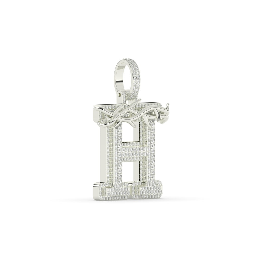 Thorn Crown H Iced Pendant