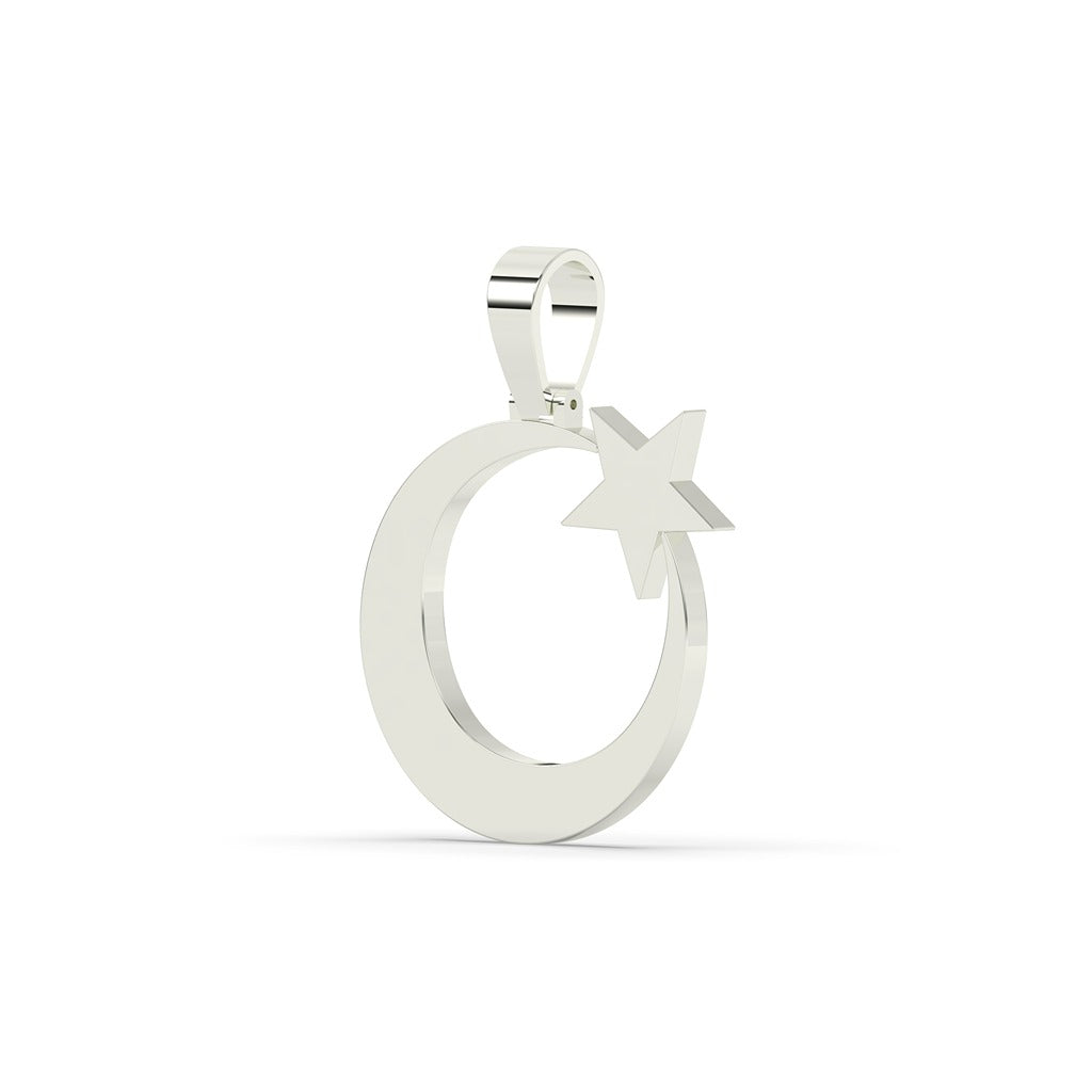 Golden Moon and Star Charm