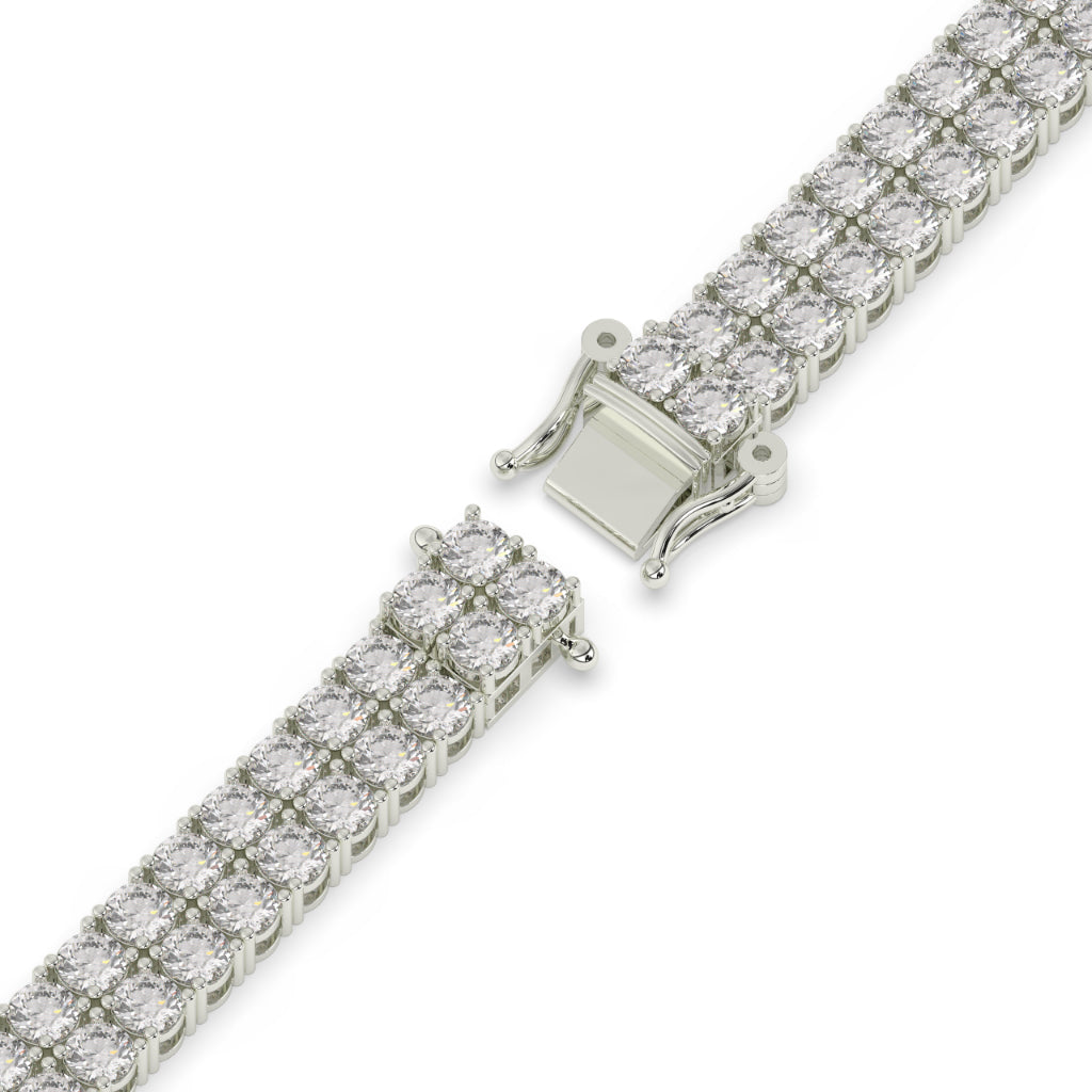 Double Row Diamond Tennis Bracelet
