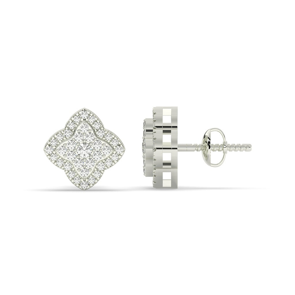 Radiant Quad Sparkle Studs Gold