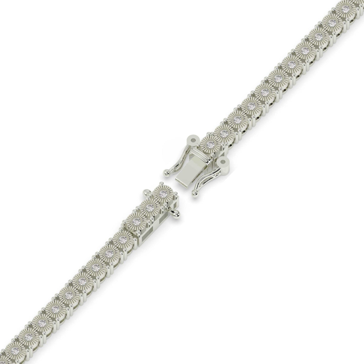 Diamond Heart Love Link Bracelet