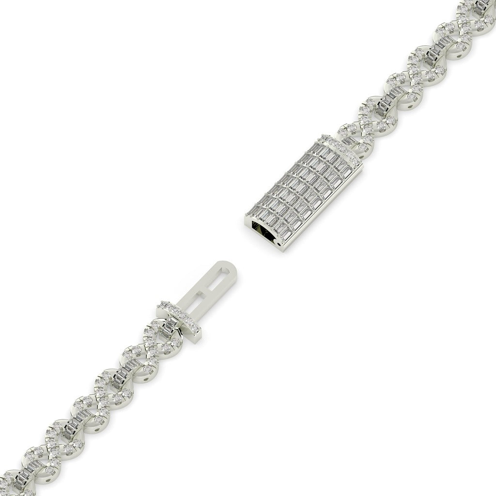 Infinity Twist Diamond Link Bracelet