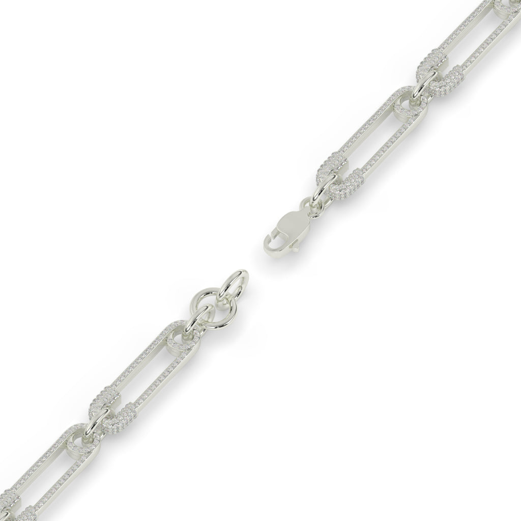 Glamorous Rectangular Chain Link Bracelet
