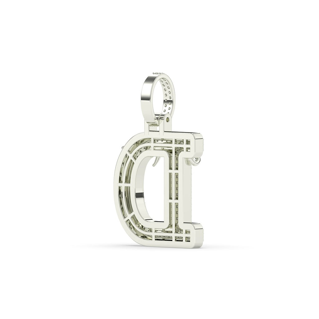 Thorn Wrapped Diamond D Charm