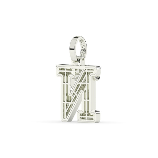 Gold Wrapped N Initial Charm