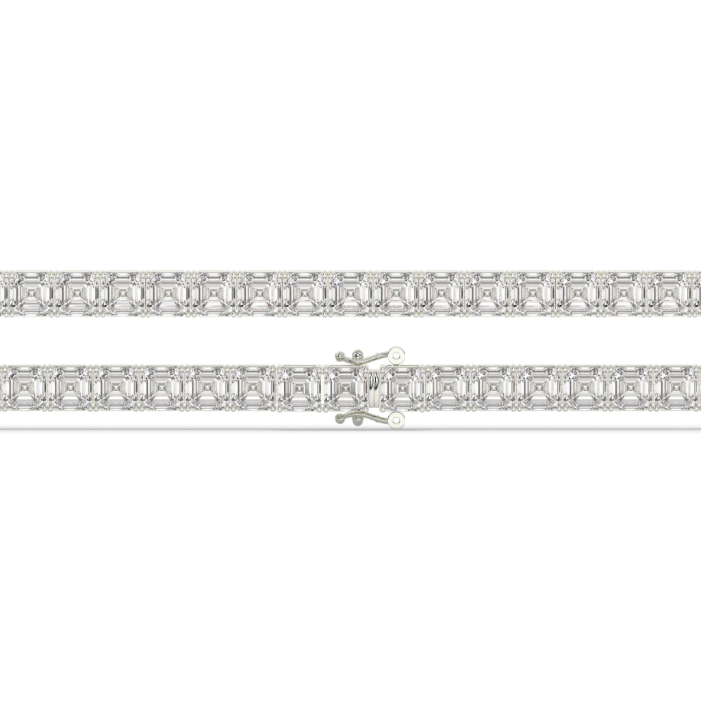 Square Diamond Gold Tennis Bracelet