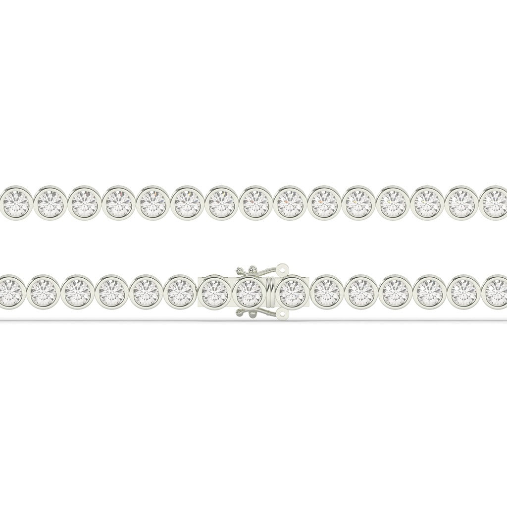 Gold Bezel Round Diamond Bracelet