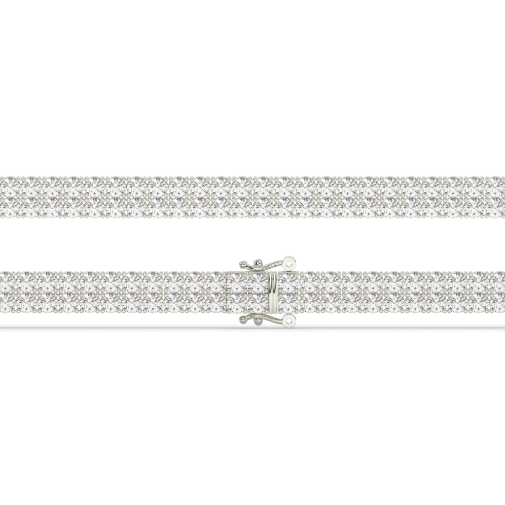 Double Row Diamond Tennis Bracelet